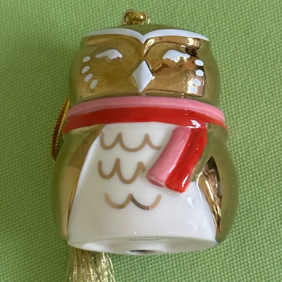 KATE SPADE BE JOLLY OWL ORNAMENT:NIB OWL - Picture 8 of 13